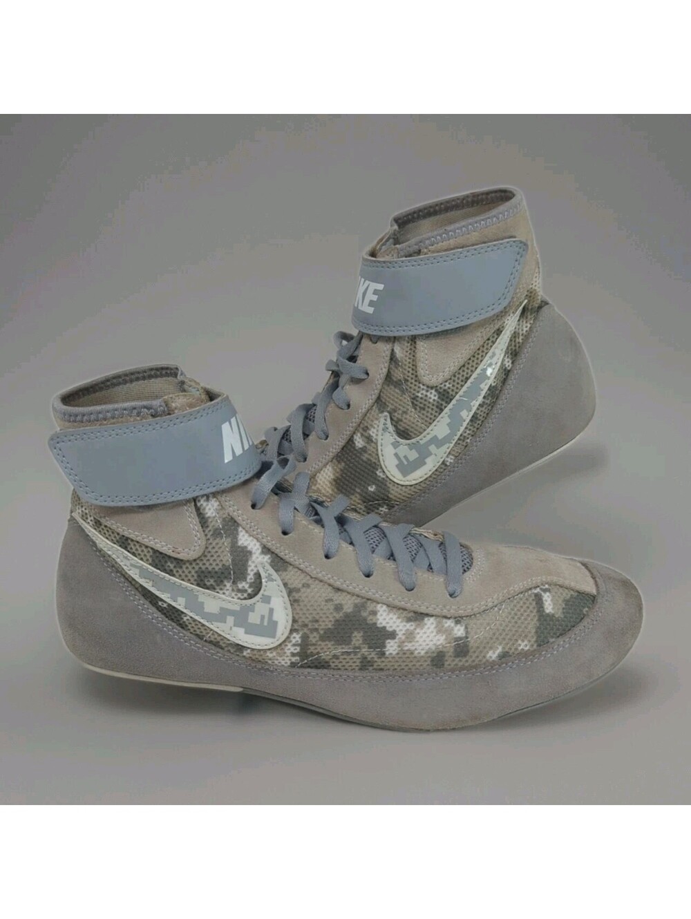 NIKE SPEED SWEEP VII WRESTLING SHOES Mens 10 10.5 44.5 SILVER/WHITE Camo 366683